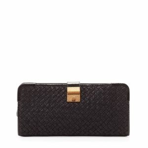 Bottega Veneta Rafialana Snake-Trimmed Clutch